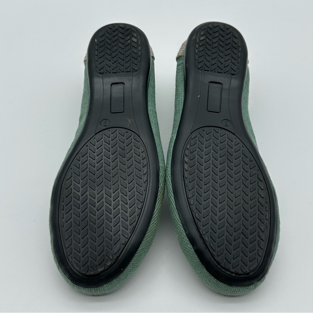 Root Collective Mint Green Fabric Women's Flats with Leather Lining - Picture 8 of 11
